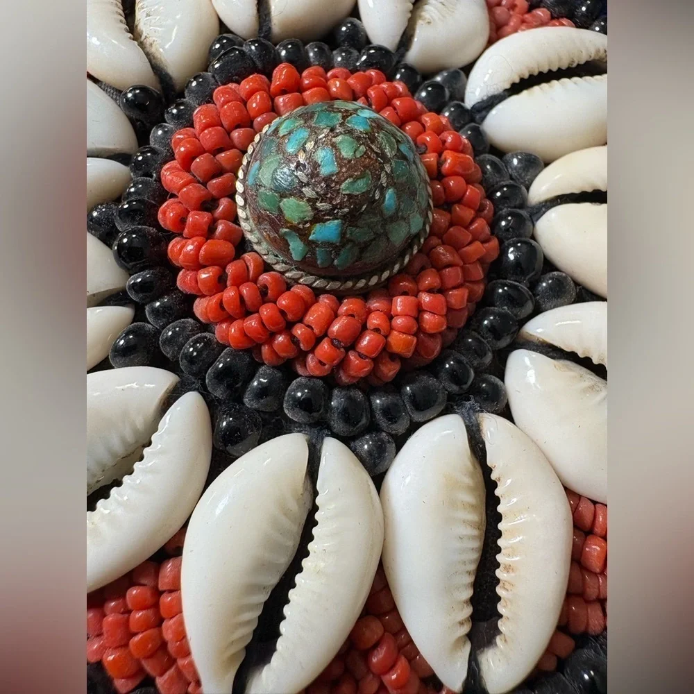 Beautiful Turquoise, Shell and Bead Statement Belt. Can Fit Most Sizes. 65” Long